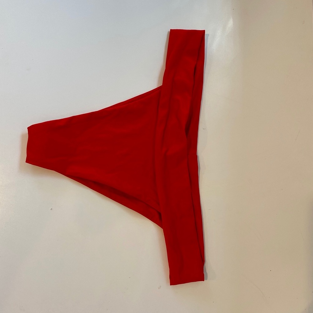 Frankie’s red high cut bikini bottom size L